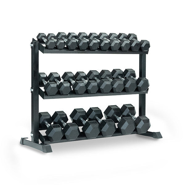 Taurus Hex Dumbbell Set with 3-Tier Rack