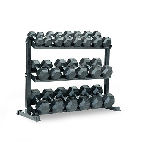 Taurus Hex Dumbbell Set with 3-Tier Rack